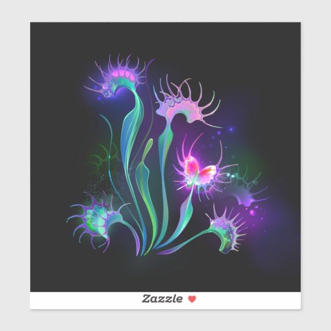 Glowing Venus Flytrap Sticker (Sheet)