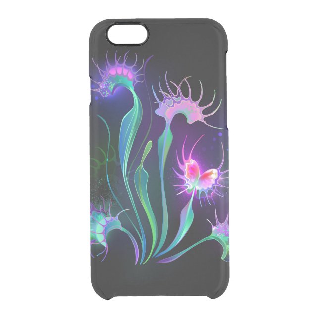 Glowing Venus Flytrap Uncommon iPhone Case (Back)