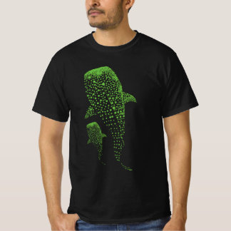 Glowing Whale Shark Particle Art T-Shirt