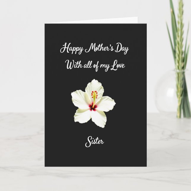 Glowing White Bloom Sister Card (Front)