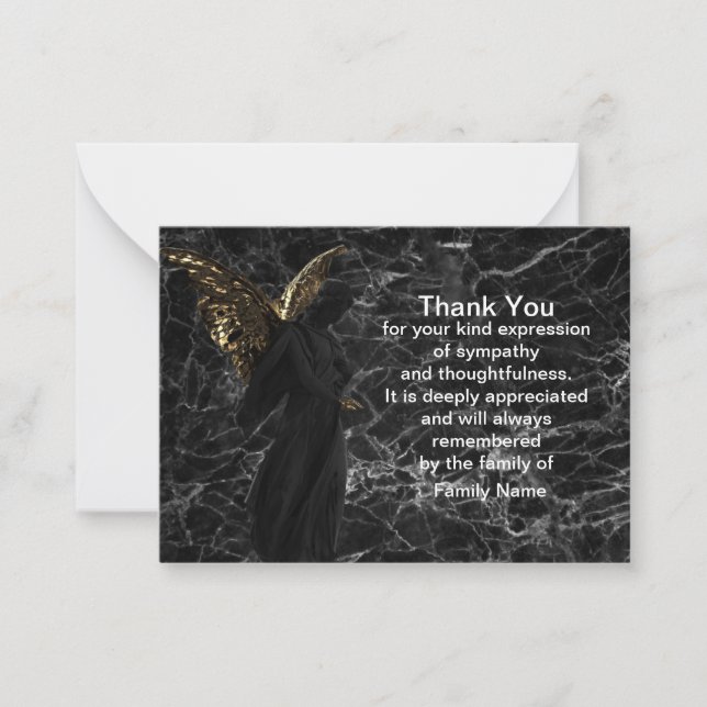 Glowing Wings Of Angel Thank You Cards (Front)