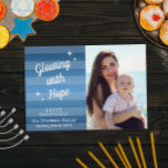 Glowing with Hope Hanukkah Photo Card<br><div class="desc">Celebrate eight magical days glowing with hope with this Hanukkah card which can be personalized with any Photo and any Names!</div>