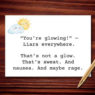 “Glowing” With Rage Pregnancy Card