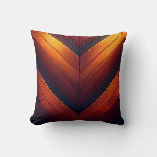 Glowing Wooden Chevron Throw Pillow