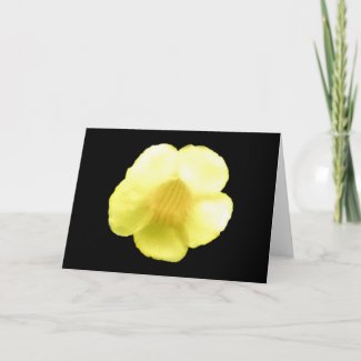 Glowing yellow flower card