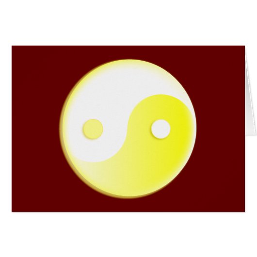 Glowing Yellow Yin/Yang Symbol Cards (Front Horizontal)