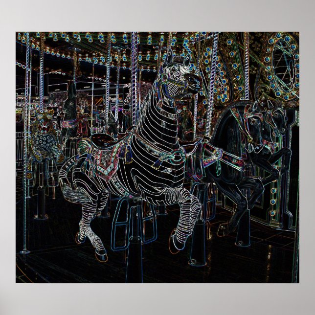 Glowing Zebra Poster (Front)