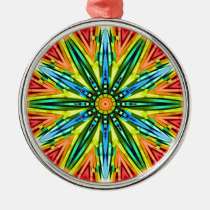 Glowstick Clock Metal Ornament