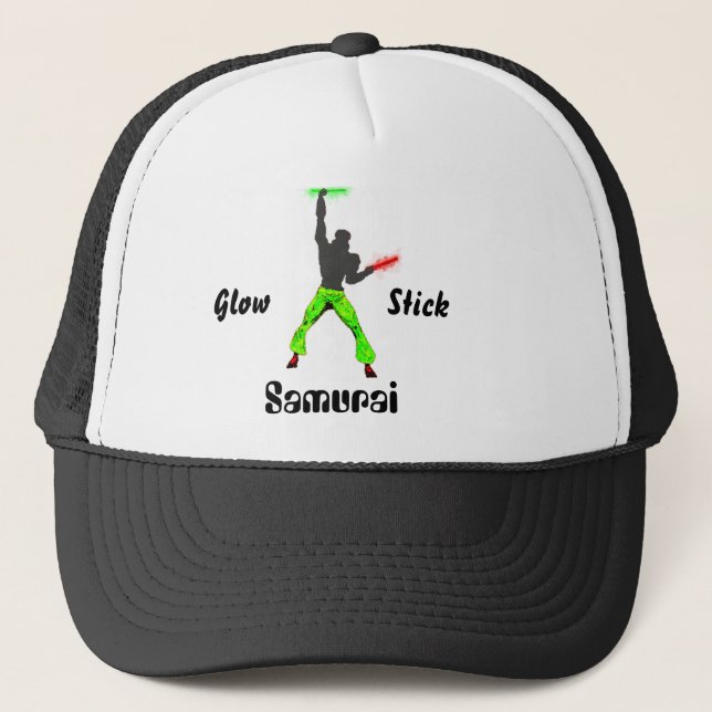 Glowstick Samurai Trucker Hat (Front)