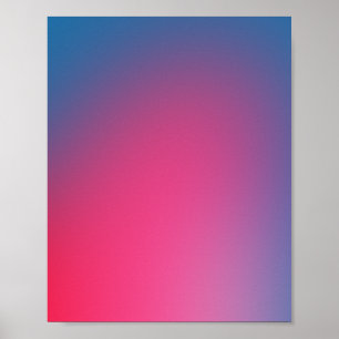Glowy Blue And Pink Gradient Poster
