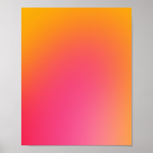 Glowy Orange And Pink Gradient Poster (Front)
