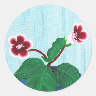 Gloxinia African Violet Flower Stickers