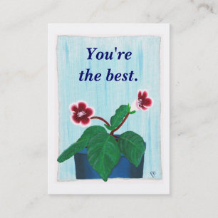 Gloxinia Flower, Your Message, Business Cards