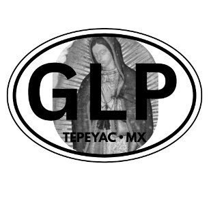 "GLP Tepeyac • MX" Car Magnet—European Oval Style Magnet