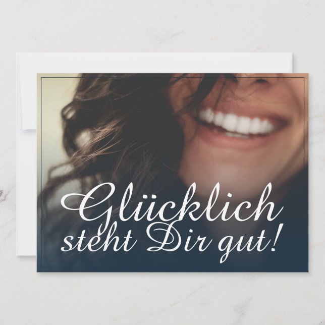 Glücklich steht Dir gut! - Blau (Front)