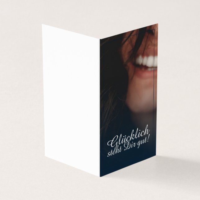 Glücklich steht Dir gut! - Blau (Outside)