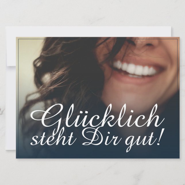 Glücklich steht Dir gut! - Blau (Front)