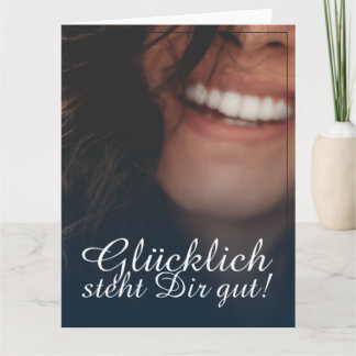 Glücklich steht Dir gut! - Blau Card