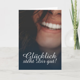 Glücklich steht Dir gut! - Blau Card