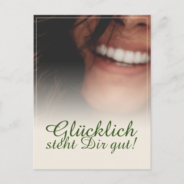 Glücklich steht Dir gut! Holiday Postcard (Front)