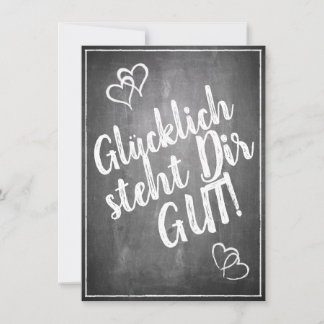 Glücklich steht Dir gut! -  im Kreidetafelstil