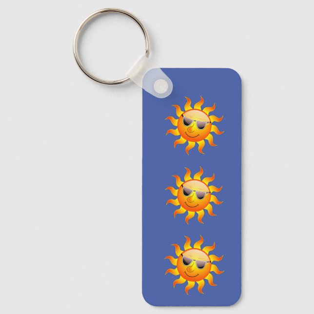glückliche Sonne Schlüsselanhänger Keychain (Front)