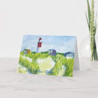 Glückwunschkarte Geburtstagskarte Leuchtturm Thank You Card
