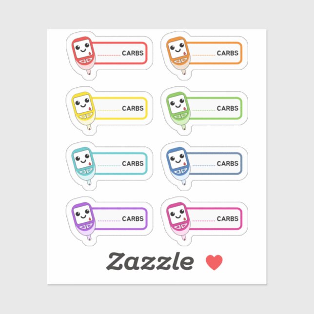 Glucometer Carb Tracker Diabetic Reminder Labels  (Sheet)