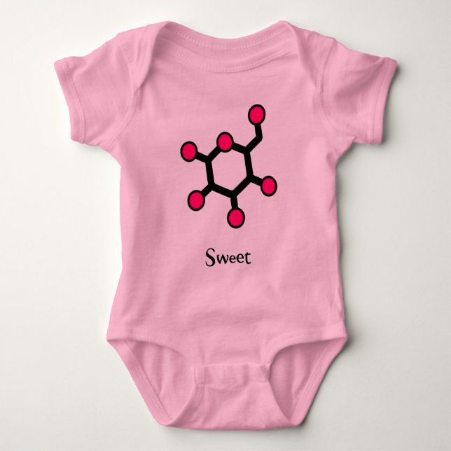 glucose sweet pink baby bodysuit (Front)