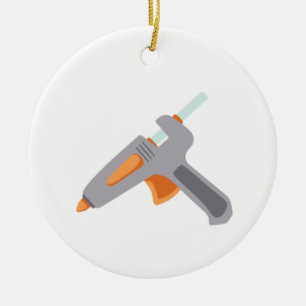 Glue Gun Ceramic Ornament