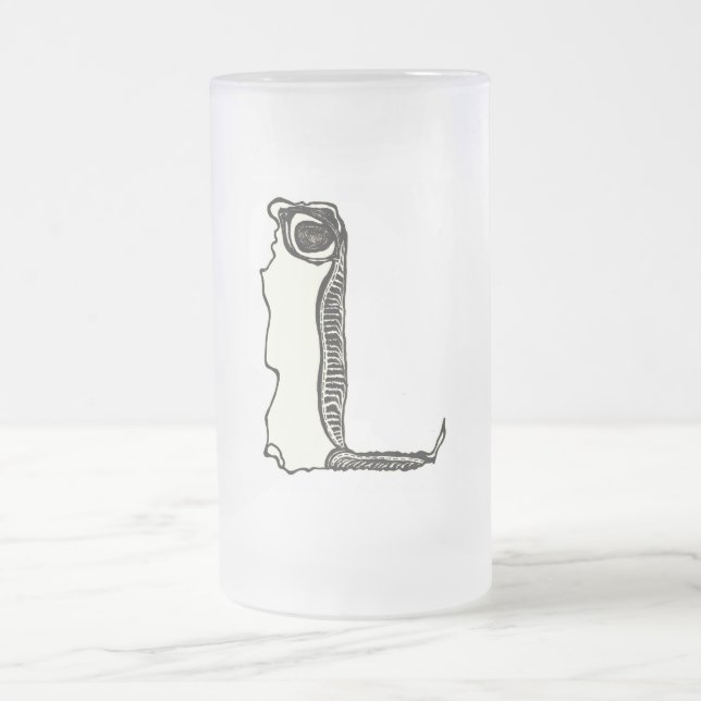 Glug Frosted Glass Beer Mug (Center)