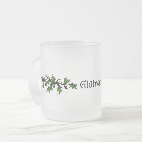 Glhwein Mulled Wine Frosted Glass Mug