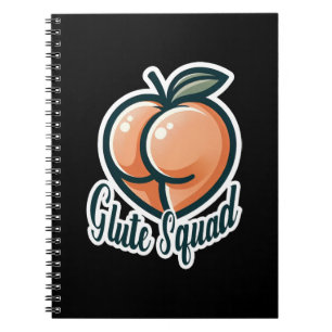 Glute Squad Peach Butt Glutes Gym Fitness Notebook