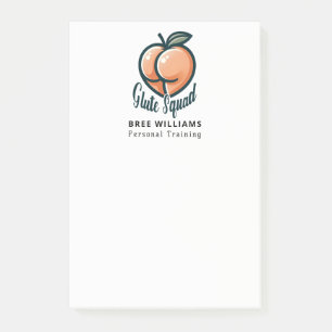 Glute Squad Peach Butt Glutes Gym Fitness Post-it Notes