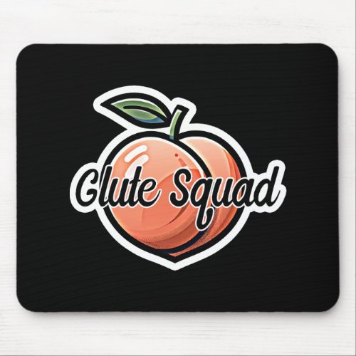 Glute Squad Peach Fitness Workout Mouse Pad
