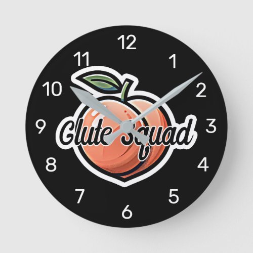 Glute Squad Peach Fitness Workout Round Clock