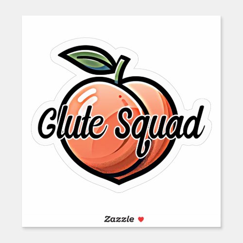 Glute Squad Peach Fitness Workout Sticker