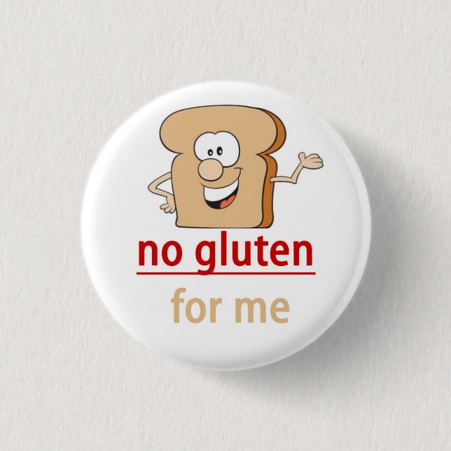 Gluten Allergy Alert Pinback Button (Front)