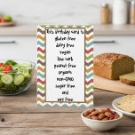 Gluten Dairy Sugar Soy Carb Free Funny Birthday Card<br><div class="desc">This design was created though digital art. It may be personalized in the area provide or customizing by choosing the click to customize further option and changing the name, initials or words. You may also change the text color and style or delete the text for an image only design. Contact...</div>