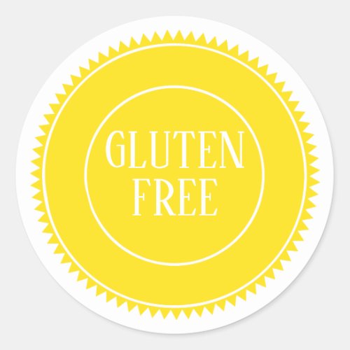 Gluten Free Allergy Safe Bakery Yellow Classic Round Sticker