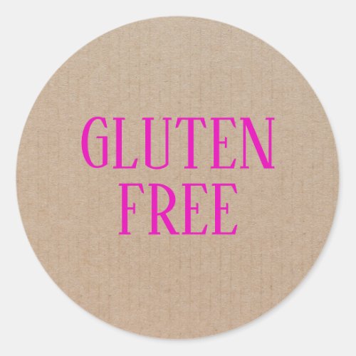 Gluten Free Allergy Safe Culinary  Classic Round S Classic Round Sticker