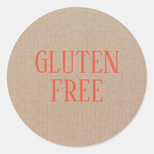 Gluten Free Allergy Safe Culinary Classic Round St Classic Round Sticker