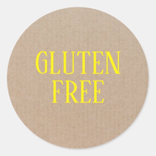 Gluten Free Allergy Safe Culinary Classic Round St Classic Round Sticker