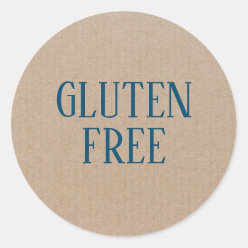 Gluten Free Allergy Safe Culinary  Classic Round Sticker