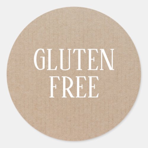 Gluten Free Allergy Safe Culinary Classic Round Sticker