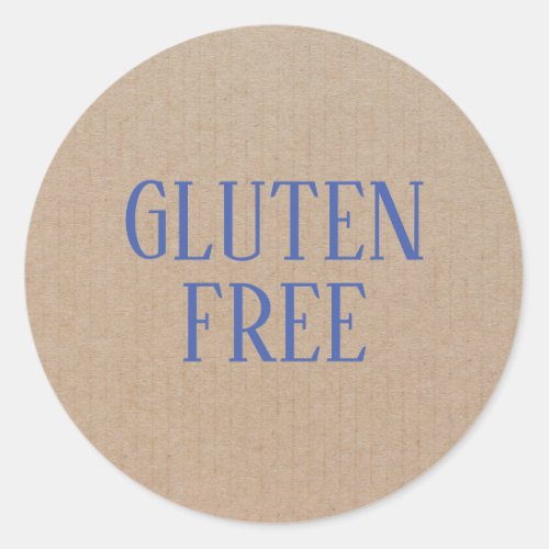 Gluten Free Allergy Safe Culinary Classic Round Sticker