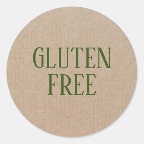 Gluten Free Allergy Safe Culinary Classic Round Sticker