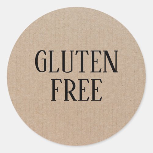 Gluten Free Allergy Safe Culinary Classic Round Sticker