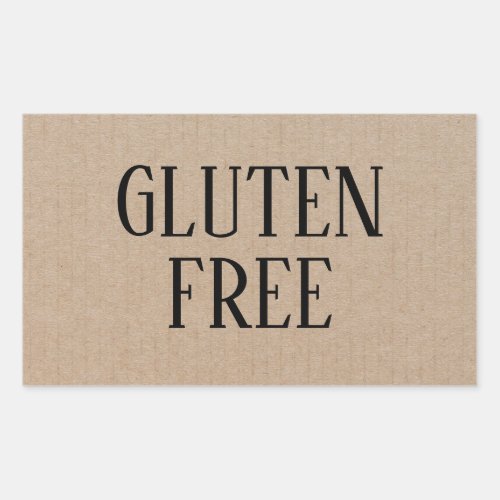 Gluten Free Allergy Safe Culinary Rectangular Sticker