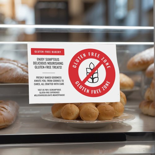 Gluten Free Allergy Safe Restaurant Bakery Promo Window Cling